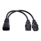 chenyang IEC 320 C14 Male 1 to 2 C13 Female Y Splitter Power Extension Cable Adapter 10A 250V for Monitor/Computer/PDU Chassis/Printer