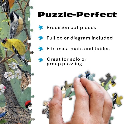 Buy now Buffalo Games - Birds in an Orchard - Hautman - 1000 Piece Jigsaw Puzzle for Adults, Challenging Bird Puzzle for Game Nights, Finished Size 26.75 x 19.75, Made in the USA at indiglob india