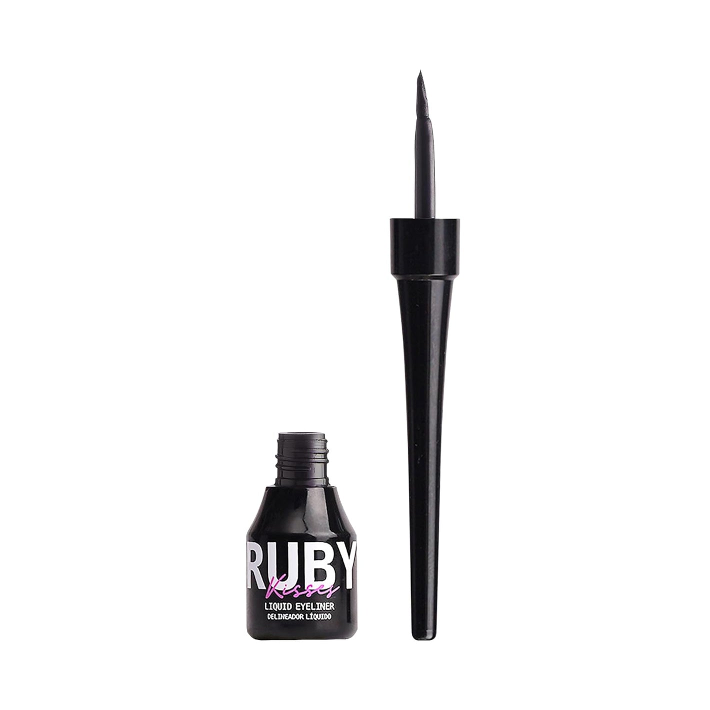 Ruby Kisses Classic Liquid Eyeliner, Smudgeproof Long Lasting Eye Makeup with Felt-Tip Applicator (1 PACK, Black)