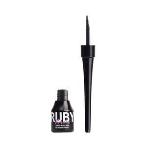 Ruby Kisses Classic Liquid Eyeliner, Smudgeproof Long Lasting Eye Makeup with Felt-Tip Applicator (1 PACK, Black)