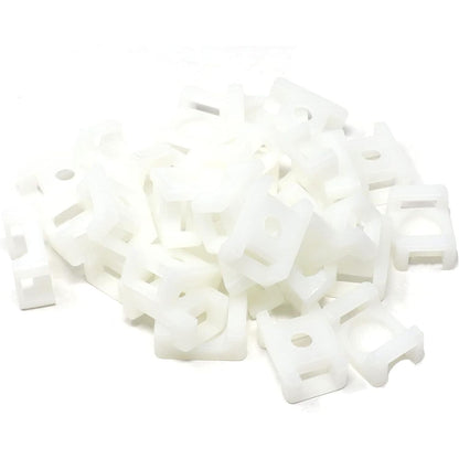 iexcell 100 Pcs Black 9 mm Cable Tie Base Saddle Type Mount Wire Holder