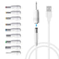 LANMU USB to DC Power Cable, DC 5V Power Cord 5.5 2.1mm Jack Charging Cable with 14 Interchangeable Plugs Addapters for 5V Devices