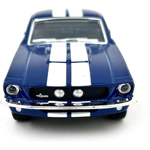 KiNSMART - 1967 Ford Shelby Mustang GT500 1:38 Scale 5" Die Cast Metal Model Toy Muscle Car (Blue)