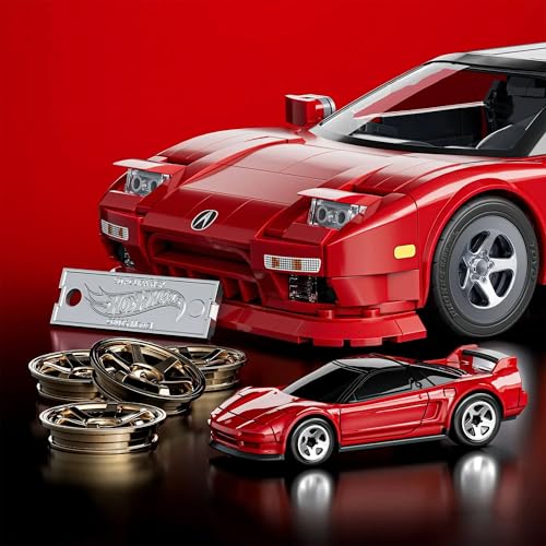 Buy now Hot Wheels 1/16 Honda Acura NSX 1990 Building Kit, 876 Pieces, Includes 1/64 Mini Car, Hot Wheels Mattel at indiglob india