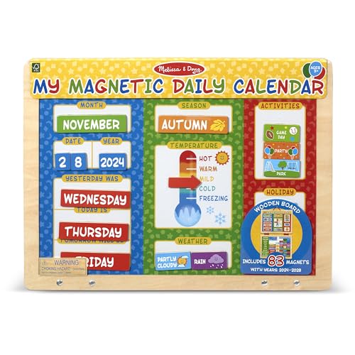 Buy now Melissa & Doug My First Daily Magnetic Calendar, Classroom Calendar for Kids Activities with Weather & Seasons, Preschool Toys for Girls & Boys Ages 4+ at indiglob india