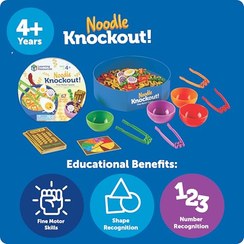 Buy now Learning Resources Noodle Knockout! Fine Motor Game Math Busy Board Sensory Bin STEM Toys, Ages 4+ at indiglob india