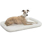 MidWest Homes for Pets QuietTime XXS Dog Bed – White Fleece Bolster, Ultra-Soft and Machine Washable, Fits 18-Inch Crates and Carriers, for Small Dogs and Cats