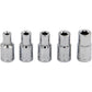 5Pcs E Torx Star Female Bit Socket Set 1/4" Drive E4 -E8