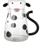Cartoon Cow Clear Glass Bedside Night Water Carafe Set with Tumbler, Pitcher And Cup Night Set