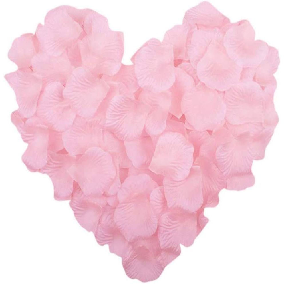 1000 Pieces Light Pink Artificial Silk Rose Petals Flower Decoration Wedding Party Color Light Pink