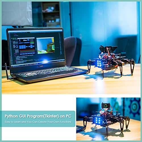Buy now Adeept RaspClaws Hexapod Spider Robotic Kit Compatible with Raspberry Pi 4 3 Model B+ B, OpenCV Target Tracking, Video Transmission, Raspberry Pi STEAM Crawling Robot with PDF Manual at indiglob india