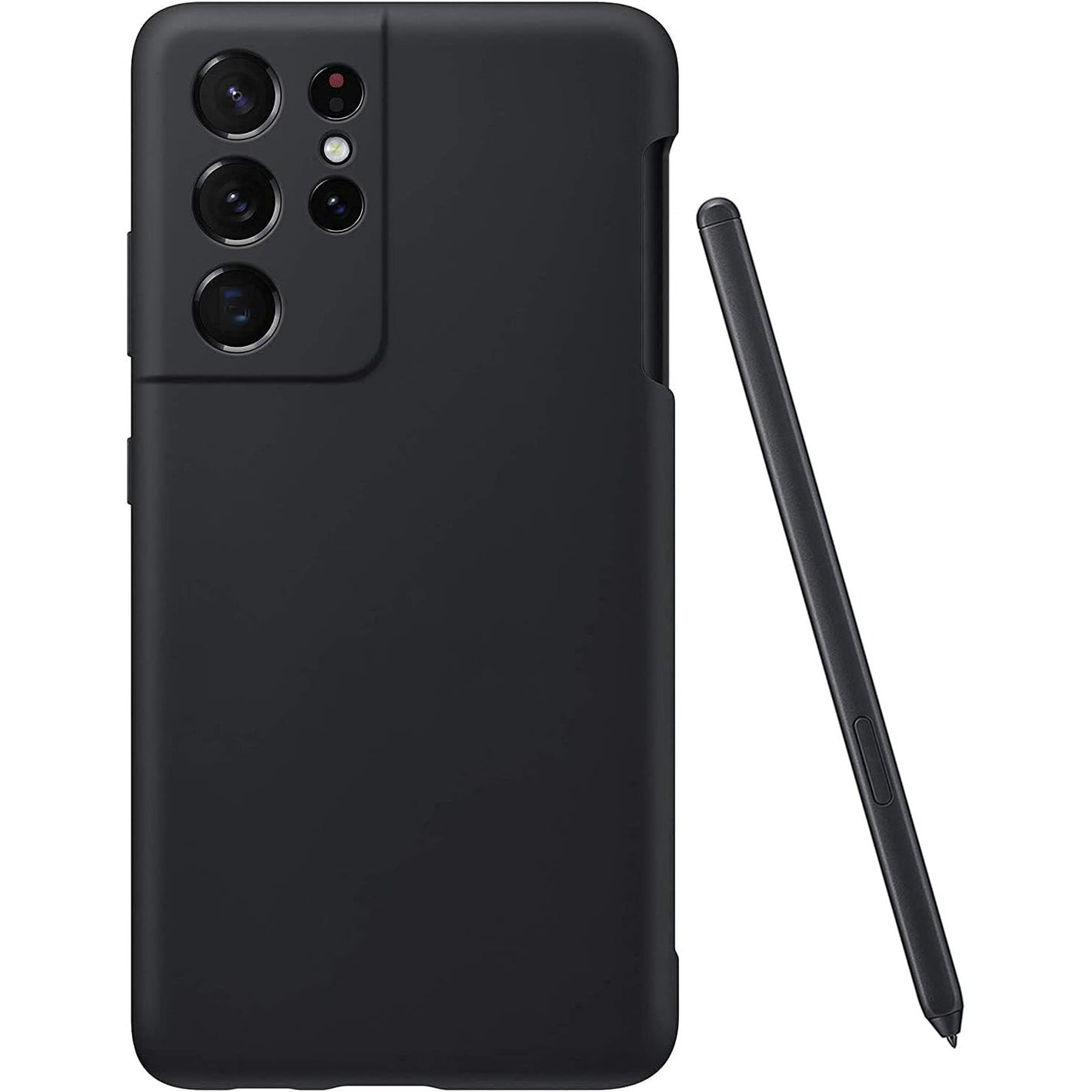 A-creator Galaxy S21 Ultra Silicone Case with S Pen Replacement for Samsung Galaxy S21 Ultra 5G (Black)