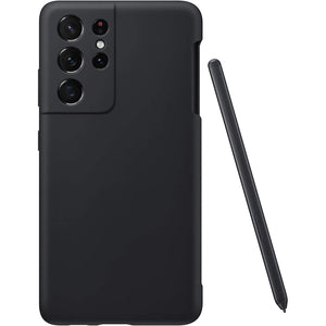 A-creator Galaxy S21 Ultra Silicone Case with S Pen Replacement for Samsung Galaxy S21 Ultra 5G (Black)