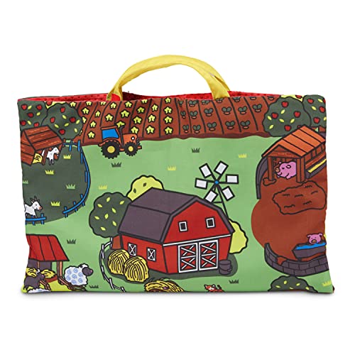 Buy now Melissa & Doug Take-Along Farm Baby and Toddler Play Mat (19.25 x 14.5 inches) With 9 Animals - Folds To Be Convenient Storage Bag for Travel at indiglob india