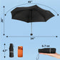 GAOYAING Compact Travel Umbrella with Case Sun&Rain Lightweight Small and Compact Suit for Pocket Black,34 Inches