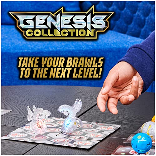 Buy now Bakugan Evolutions Genesis Collection Pack - 2 Light Up Action Figures, 4 Exclusive Bakugan, 2 Nanogan, 8 Cards, 4 BakuCores - Kids Toys for Boys Ages 6 and Up at indiglob india