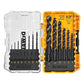 Buy now DEWALT Drill Bit Set, 3-Flats Shank,14-Piece, 135 Degree Split Point, for Plastic, Wood and Metal (DWA1184) at indiglob india