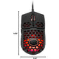 Cooler Master MM711 RGB-LED Lightweight 60g Wired Gaming Mouse - 16000 DPI Optical Sensor, 20 Million Click Omron Switches, Smooth Glide PTFE Feet, and Ambidextrous Honeycomb Shell - Matte Black