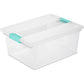Buy now Sterilite 4-Pack Clip Box, Stackable Clear Plastic Bins with Latching Lids, Deep - Writing, Arts or Crafts Supplies Storage Containers for Home, Office, Classroom and Workshop Organization Deep 12 Pack at indiglob india