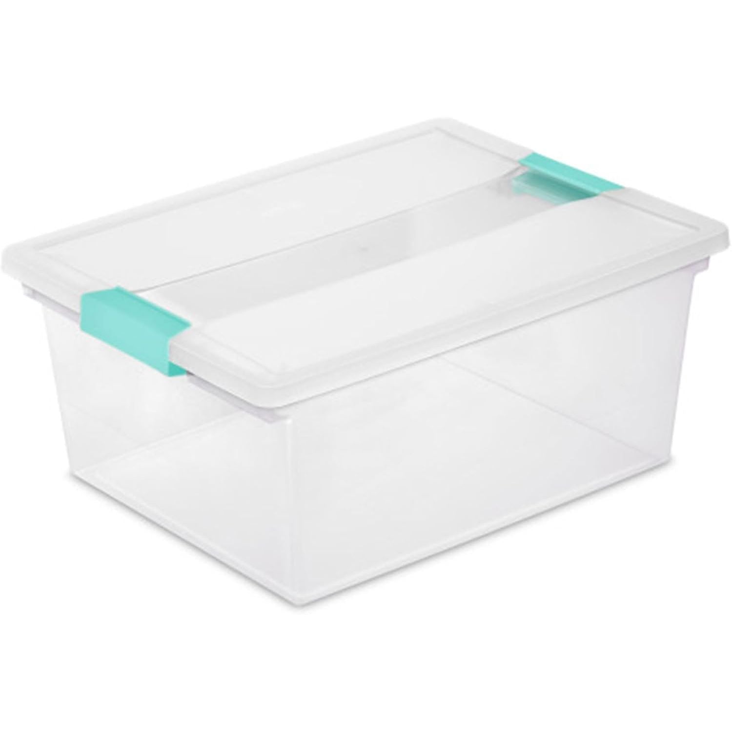 Buy now Sterilite 4-Pack Clip Box, Stackable Clear Plastic Bins with Latching Lids, Deep - Writing, Arts or Crafts Supplies Storage Containers for Home, Office, Classroom and Workshop Organization Deep 4 Pack at indiglob india