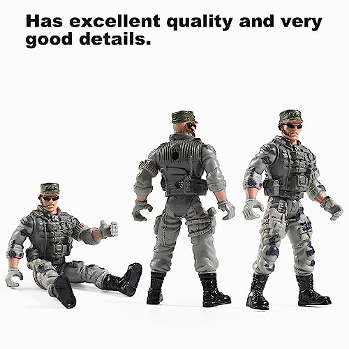 Buy now Mr.River US Army Men and SWAT Team Toy Soldiers Action Figures with Military Weapons Accessories for Kids Boys Girls,12Pcs at indiglob india