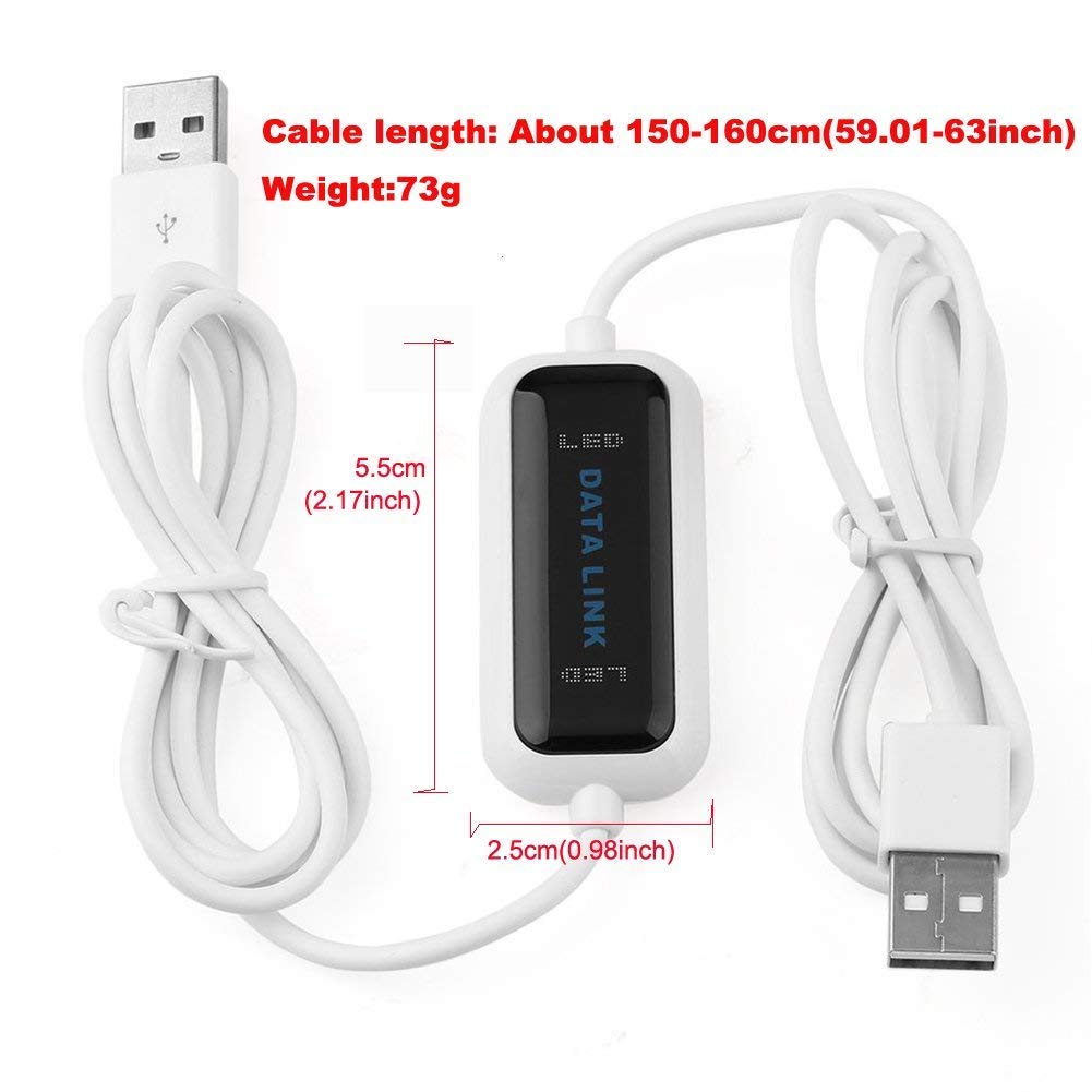 Buy now Unifire High Speed USB Pc to Pc Online Share Sync Link Net Direct Data File Transfer Bridge LED Cable Easy Copy Between 2 Computer at indiglob india
