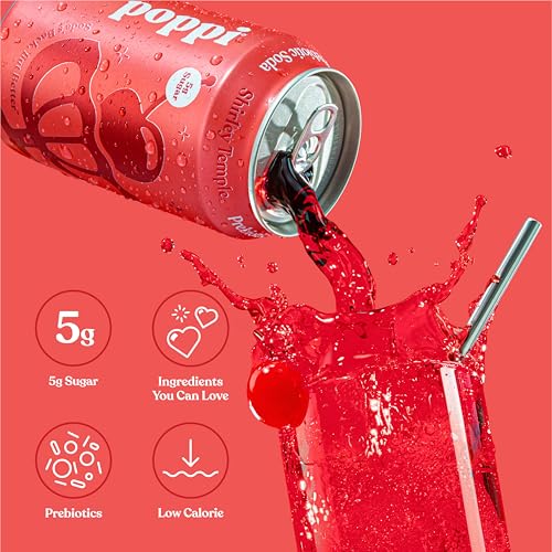 Buy now Poppi Sparkling Prebiotic Soda Beverage with Apple Cider Vinegar, Seltzer Water and Fruit Juice, The Classics Variety Pack, 12 Fl Oz, Pack of 12, Packaging May Vary at indiglob india
