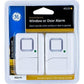 GE Personal Security Window and Door Alarm, 2 Pack, DIY Protection, Burglar Alert, Wireless Chime/Alarm, Easy Installation, Home Security, Ideal for Home, Garage, Apartment and More, White, 45115