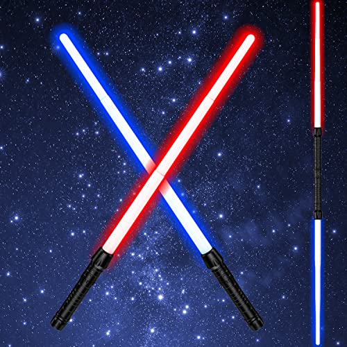 Buy now Light Saber, Light Sabers for Kids with FX Sound, 2 in 1 Expandable Light Swords Gift Set for Birthday, Halloween Party, Galaxy War Fighters and Warriors at indiglob india