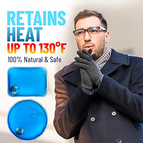 Buy now Reusable Heat Packs, Set of 8 - Gel Hand Warmer with Snap to Heat Metal Disc Technology for One Click Heating - Instant to Go Pocket Hand Warmer with Gift Packaging at indiglob india
