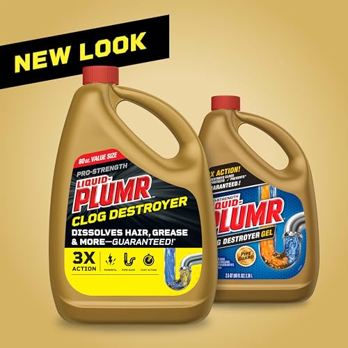 Buy now Clorox Liquid-Plumr Pro-Strength Clog Destroyer, Liquid Drain Cleaner, 80 Fluid Ounces (Package May Vary) at indiglob india