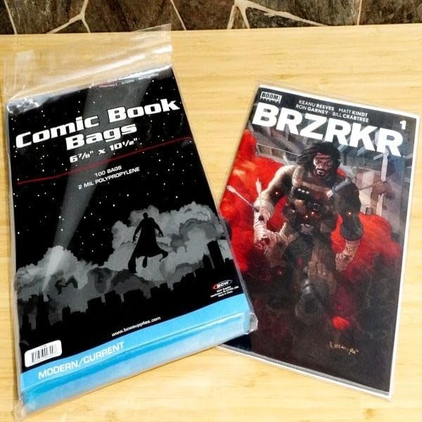 Buy now BCW Current/Modern Comic Bags - 100 ct | Acid-Free Modern Comic Bags for Current Issues | Exterior 6 7/8 x 10 1/2 inches | Crystal Clear Protection for Your Comic Collection at indiglob india