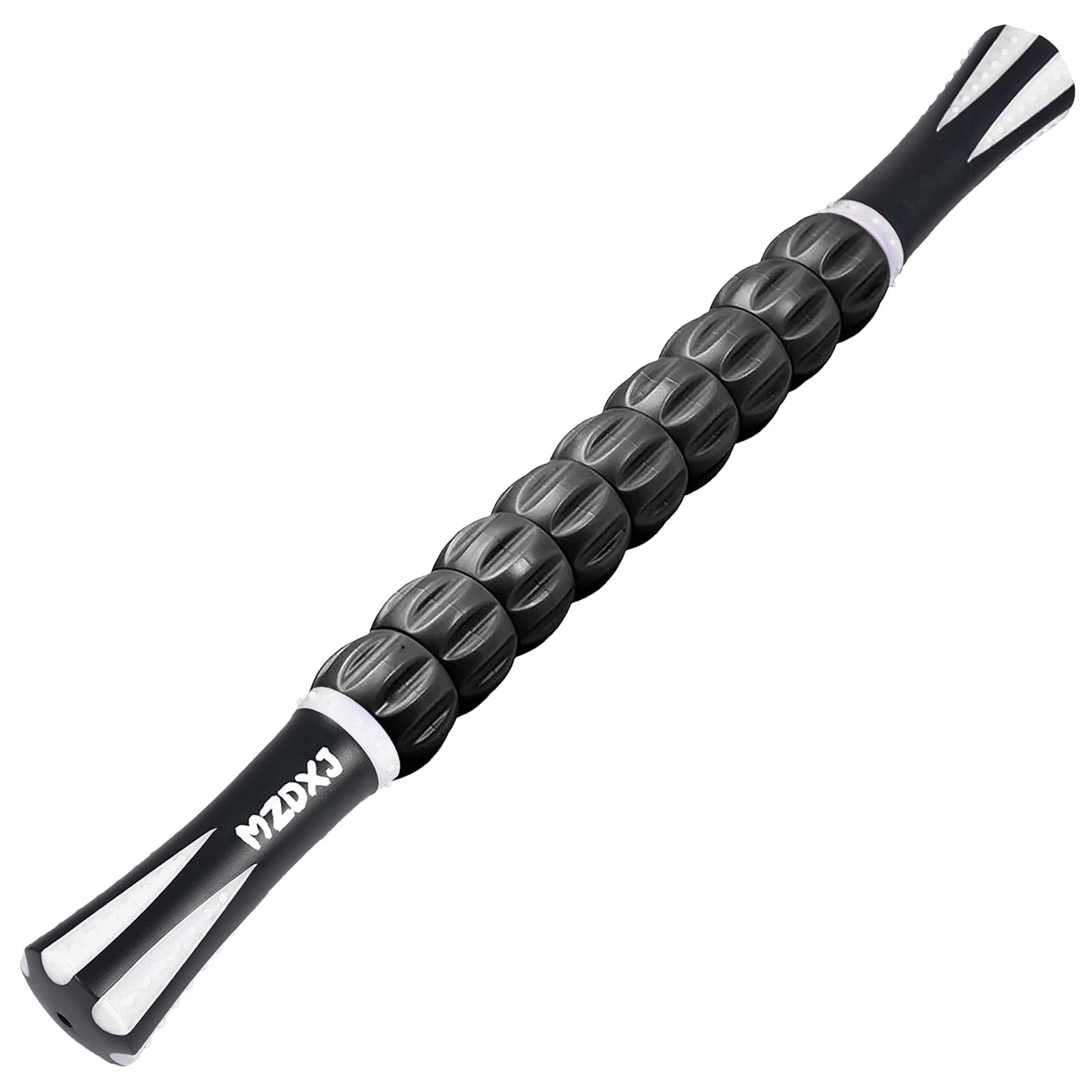 Buy now Muscle Roller Massage Roller Stick- Deep Tissue Fascia Blaster for Myofascial Pain Relief, Lymphatic Drainage & Body Sculpting, Handheld Physical Therapy & Recovery Tool (Black White-24 inch) at indiglob india