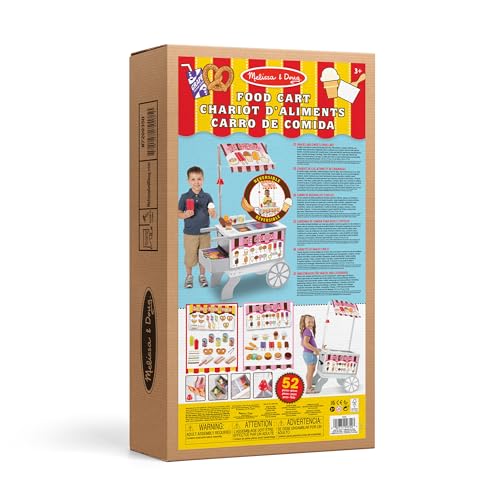 Buy now Melissa & Doug Snacks & Sweets Food Cart with Play Food, Wooden Toys & Kids Play Kitchen Accessories, Preschool Learning Toys for Girls & Boys 3+ at indiglob india
