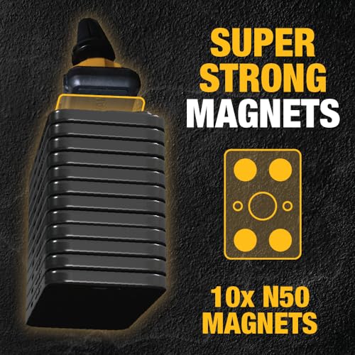 Buy now DEWALT Heavy Duty Magnetic Phone Holder for Car, Universal Air Vent Magnetic Car Phone Holder, Reinforced Automobile Mount for Mobile Devices and Mini Tablets, Incl Metal Plates for NonMagSafe Devices at indiglob india