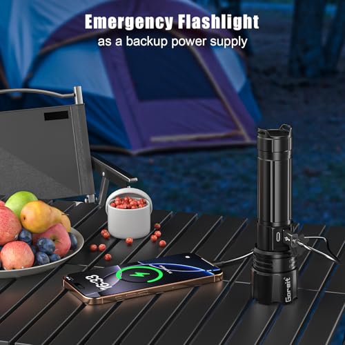 Buy now Goreit Super Bright LED Flashlight - 30W Output for 20000 Lumens & 3937ft Beam, USB-C Rechargeable with 12H Runtime, IP67 Waterproof Powerful Handheld Linternas for Home, Camping, Hiking, Emergency at indiglob india