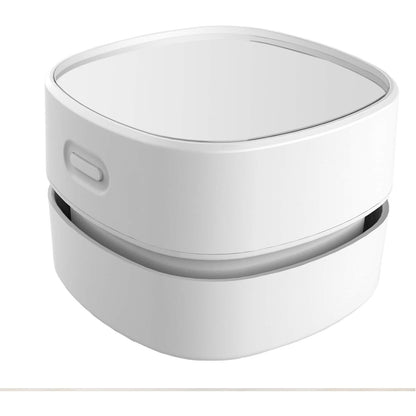 ODISTAR Desktop Vacuum Cleaner, Mini Table dust Sweeper Energy Saving,High Endurance up to 90 mins,Cordless&360º Rotatable Design for Keyboard/Home/School/Office(White AA Battery)