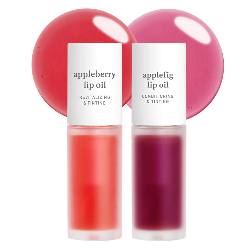Buy now NOONI Korean Lip Oil - Appleberry | Long-Lasting, Moisturizing, Plumping, Revitalizing for Dry Lips, Waterproof, No Peel Off, Hydrating, Nourishing Crystal Clear, Stocking Stuffers, 0.12 FL Oz 18. Duo (Appleberry & Applefig) at indiglob india