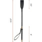 18 inch Riding Crop for Horses, Horse Whip with Double Slapper, Leather Equestrian Jump Bat, Black,Purple