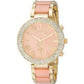 U.S. Polo Assn. Women's USC40063 Gold-Tone and Pink Bracelet Watch