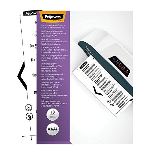 Buy now Fellowes Laminator Cleaning Sheets, 10 Pack, 8.5 x 11 in at indiglob india