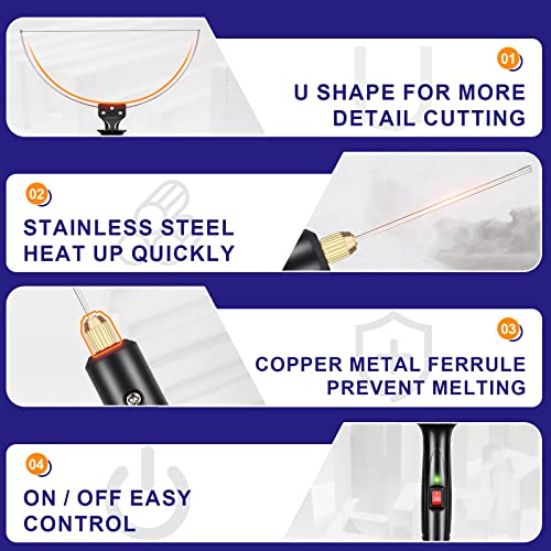 Buy now GOCHANGE 3 in 1 Foam Cutter Electric Styrofoam Cutting Tool, 100-240V / 18W Hot Knife Cutting Tool Foam with Electronic Adaptor for Small Cutting Project, DIY Craft, Foam Carving at indiglob india