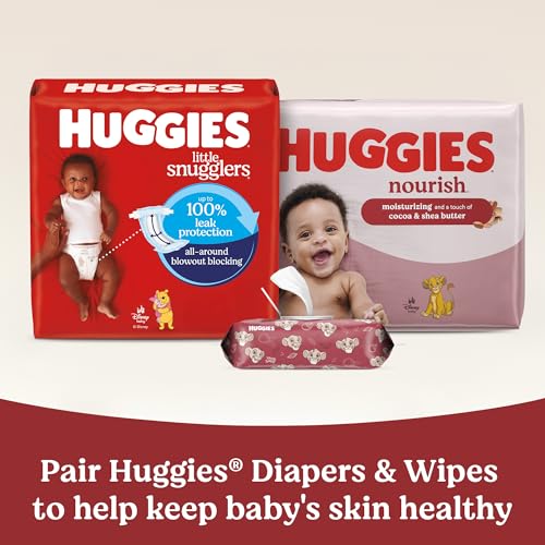 Buy now Huggies Nourish Scented Diaper Wipes, 2 Push Button Packs (112 Wipes Total) at indiglob india