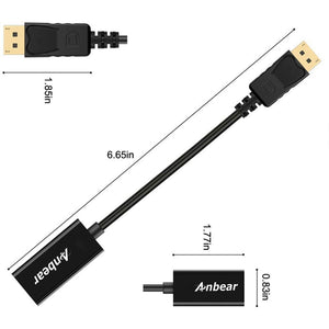 DisplayPort to HDMI, Display Port Adapter to HDMI for Desktops and Laptops Connect to HDMI Displays (1 Pack, DP)