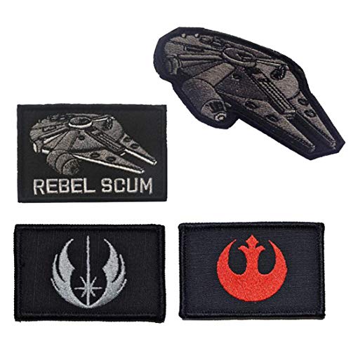 Buy now 4 Pieces Embroidered Morale Hook and Loop Fastener Tactical Patches at indiglob india