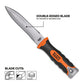 Buy now KLEIN TOOLS DK16 Double-Edged Duct Knife, Serrated Stainless Steel Blade, Designed for Duct Board and Insulation, Fixed Blade Knife with Sheath, 5-1/2-Inch at indiglob india