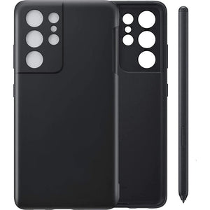 A-creator Galaxy S21 Ultra Silicone Case with S Pen Replacement for Samsung Galaxy S21 Ultra 5G (Black)