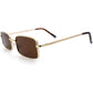 SA106 Mens Retro Vintage Narrow Rectangular Pimp Metal Sunglasses