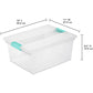 Buy now Sterilite 4-Pack Clip Box, Stackable Clear Plastic Bins with Latching Lids, Deep - Writing, Arts or Crafts Supplies Storage Containers for Home, Office, Classroom and Workshop Organization at indiglob india