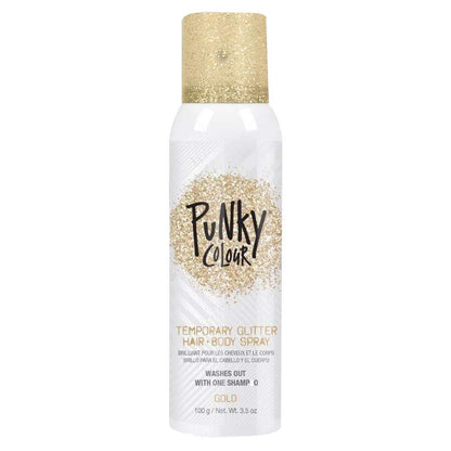 Punky Temporary Hair and Body Glitter Spray Silver – Glitters Hairspray, Adds Sparkly Shimmery Glow, Hair Glitter for Kids, Women, Men 3.5 oz